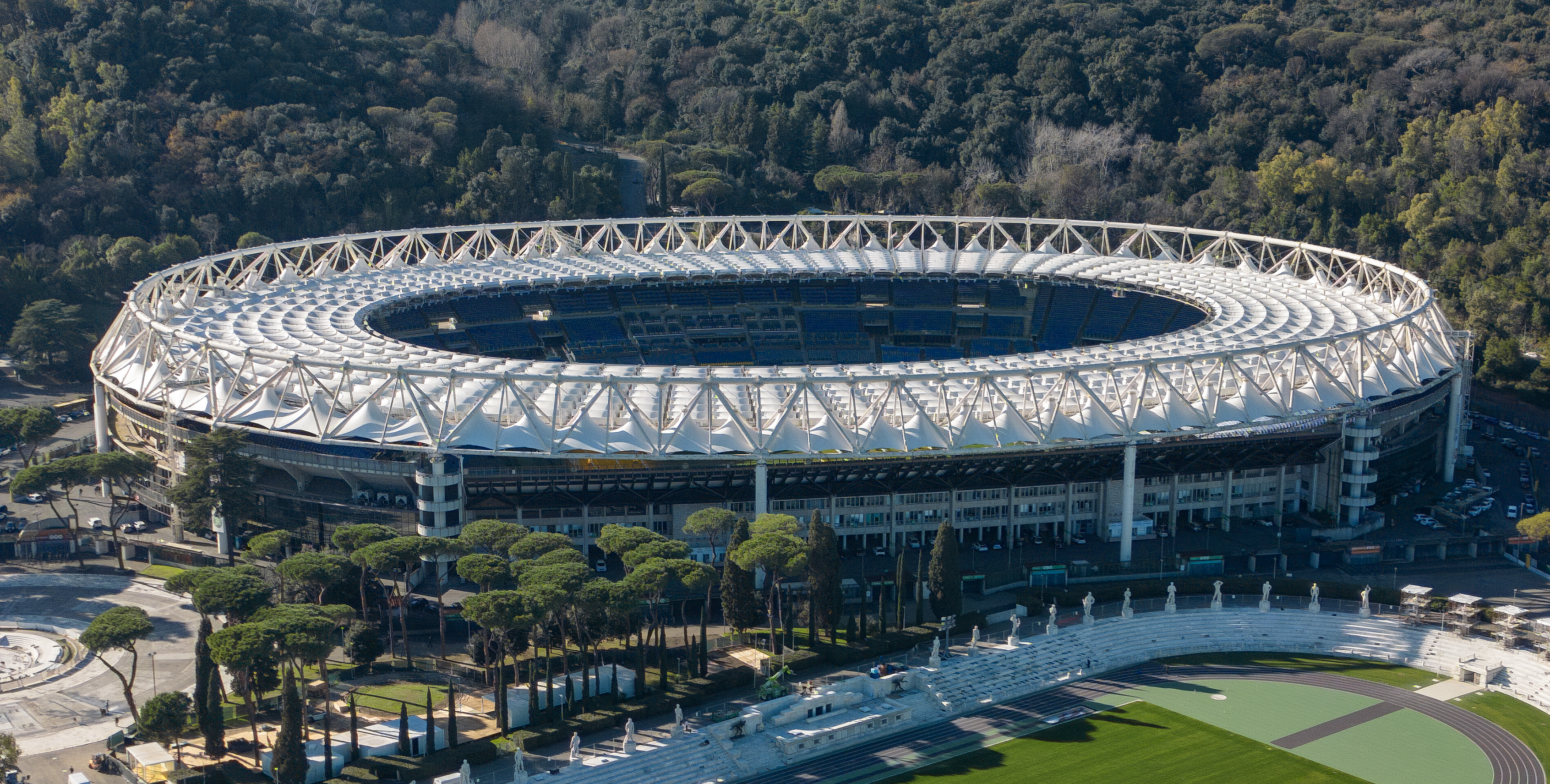 Stadio Olimpico Roma — ??u tr??ng derby della Capitale Serie A 2026