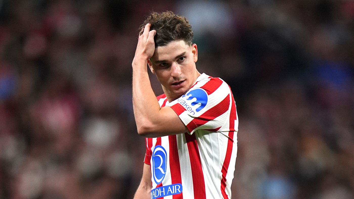 Julián álvarez thi ??u trong màu áo Atlético Madrid t?i UEFA Champions League 2026